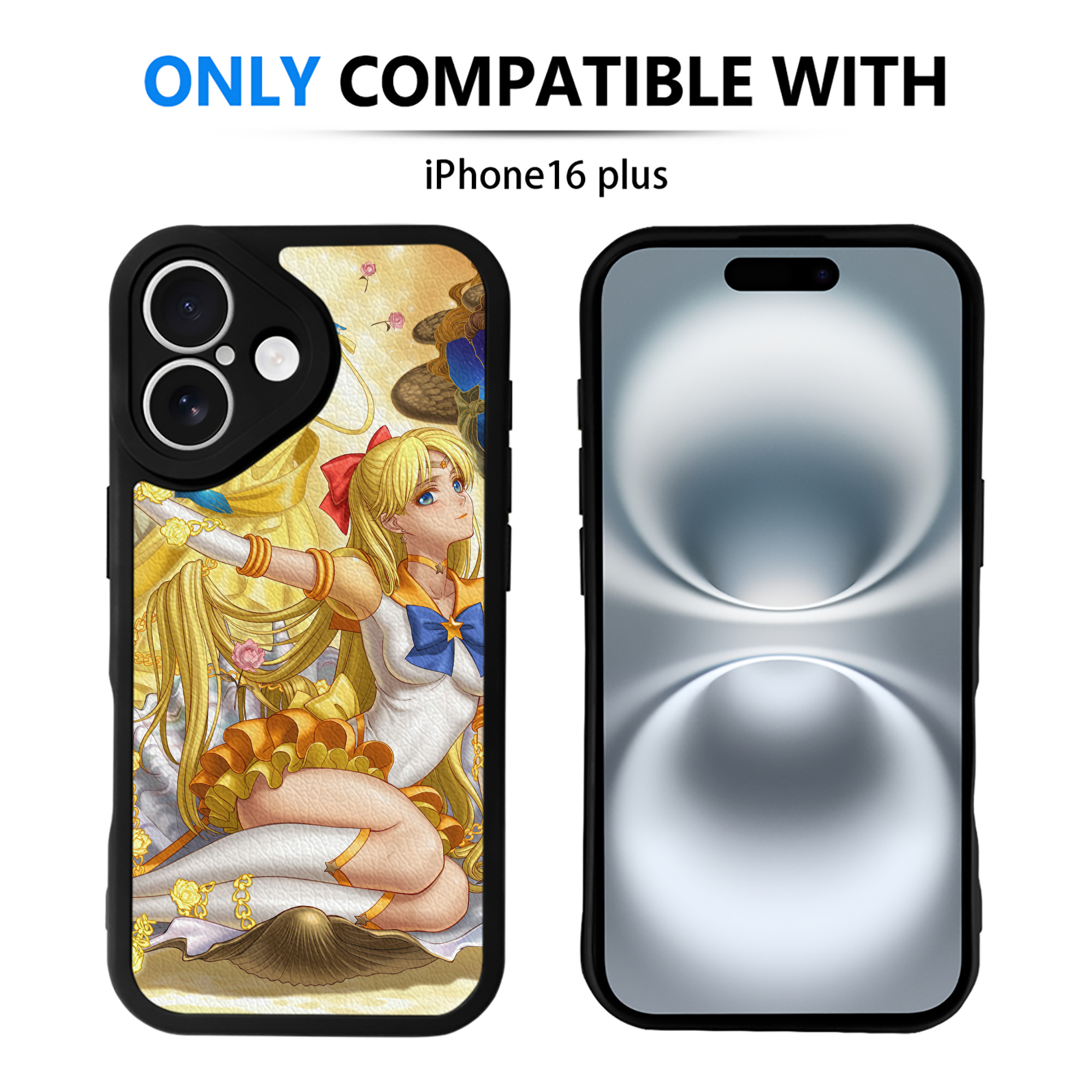 （画像用） 美少女戦士セーラームーン Sailor Moon 【iPhone 16シリーズ対応】シリコンスマホケース（レザー調） 材質：シリコン
